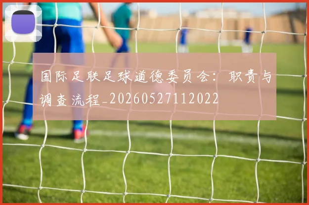 国际足联足球道德委员会:职责与调查流程_20260527112022